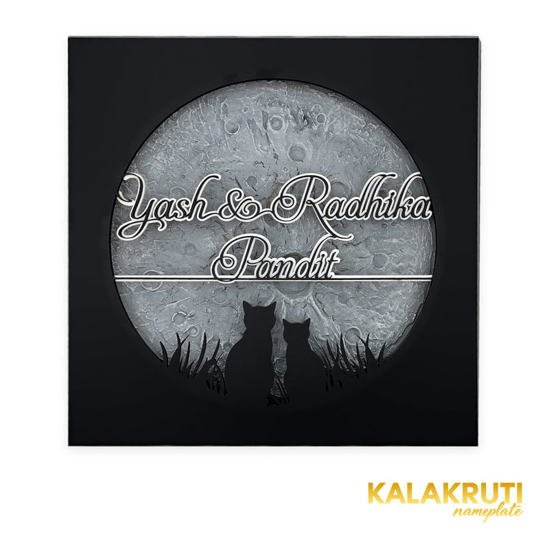 KKLEDN0033 Yash & Radhika Pandit moon and cats - Front LED off