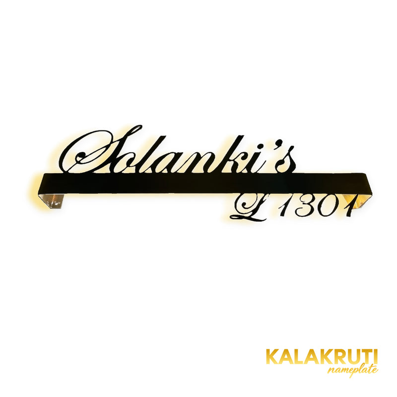 Solanki’s L 1301 nameplate — Low angle LED on
