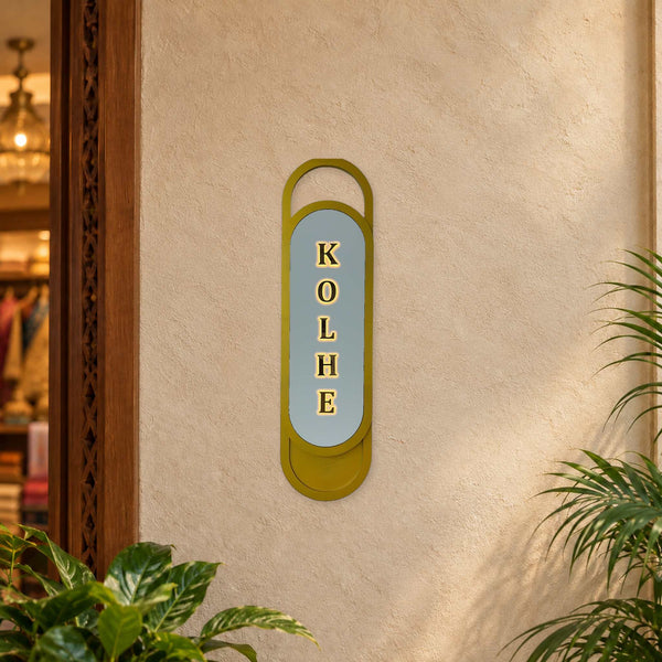 KOLHE capsule LED nameplate — Installed LED on