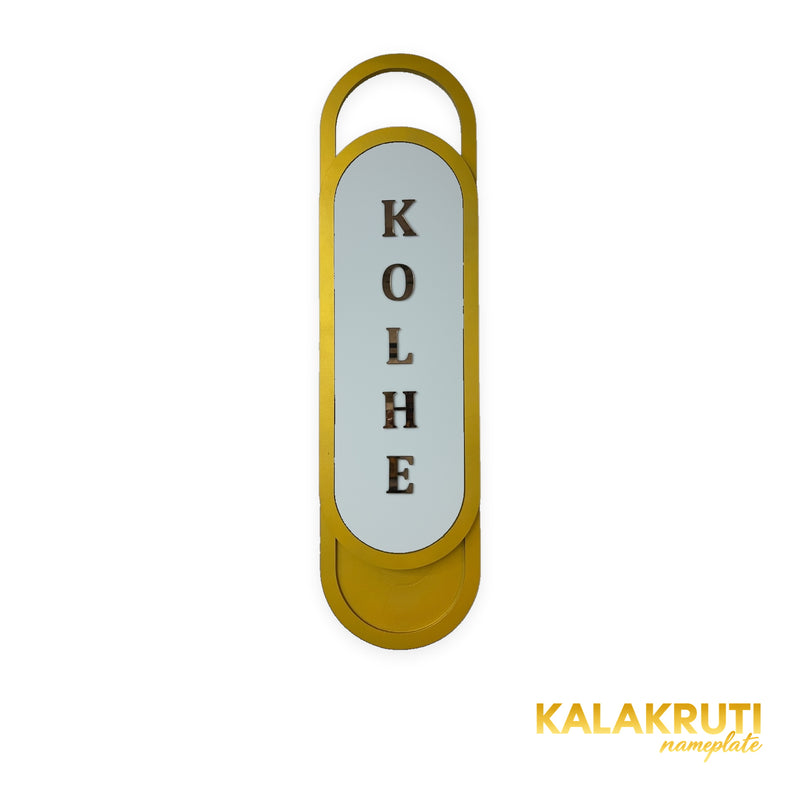 KOLHE capsule LED nameplate — Front LED off
