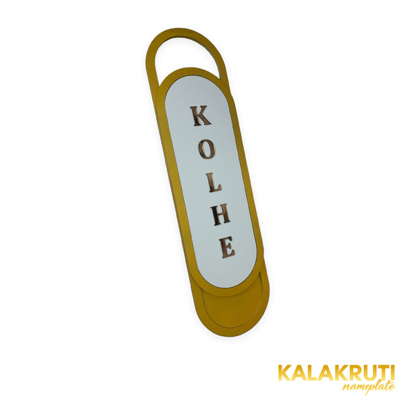 KOLHE capsule LED nameplate — Left angle LED off