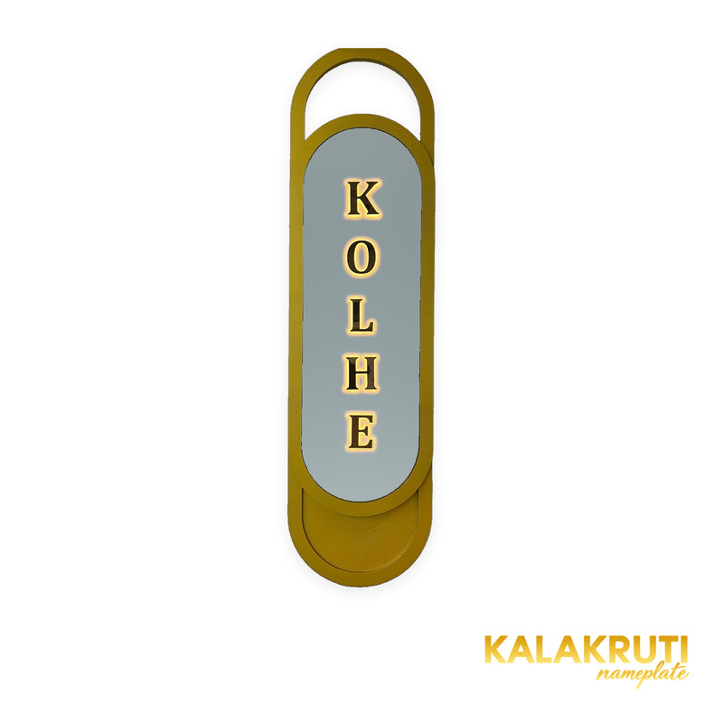 KOLHE capsule LED nameplate — Front LED on