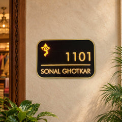 SONAL GHOTKAR 1101 LED nameplate — Installed LED on