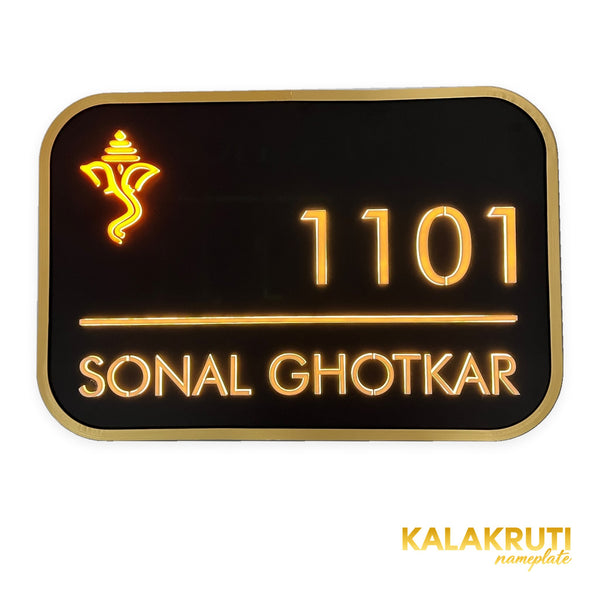 SONAL GHOTKAR 1101 LED nameplate — Front LED on
