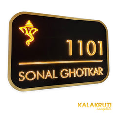 SONAL GHOTKAR 1101 LED nameplate — Left angle LED on