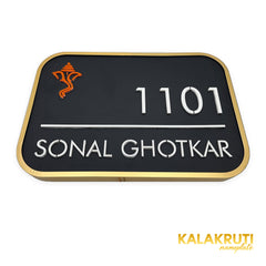 SONAL GHOTKAR 1101 LED nameplate — Low angle LED off
