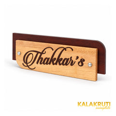 Thakkar’s wooden nameplate, right angle