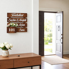 Four-Slat Wooden Planter Nameplate | Tendulkar Family 101 — lifestyle (KKWN013)