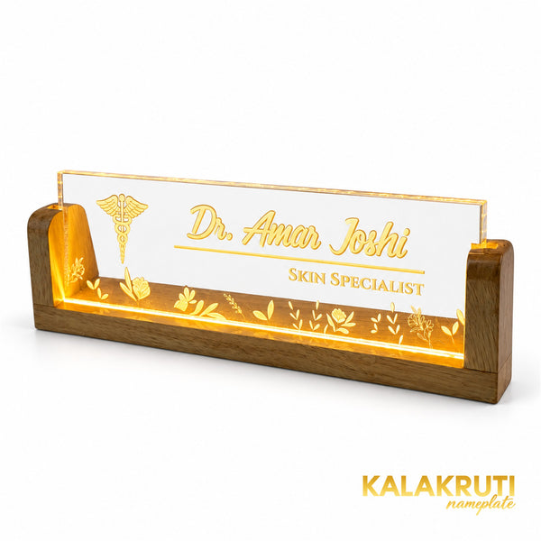 Dr. Amar Joshi desk nameplate, right angle
