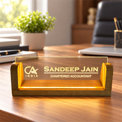 Sandeep Jain desk nameplate, table