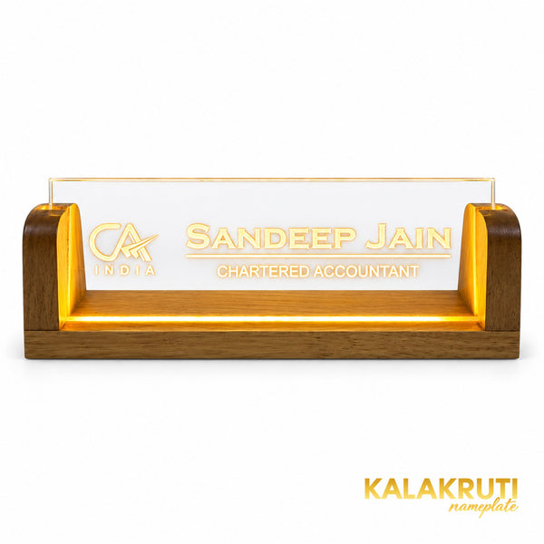 Sandeep Jain desk nameplate, front