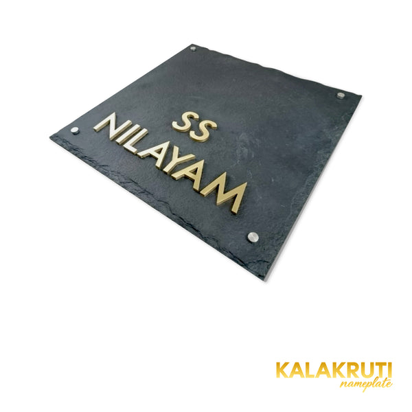 SS Nilayam nameplate, original diagonal table view from the left on a white studio background